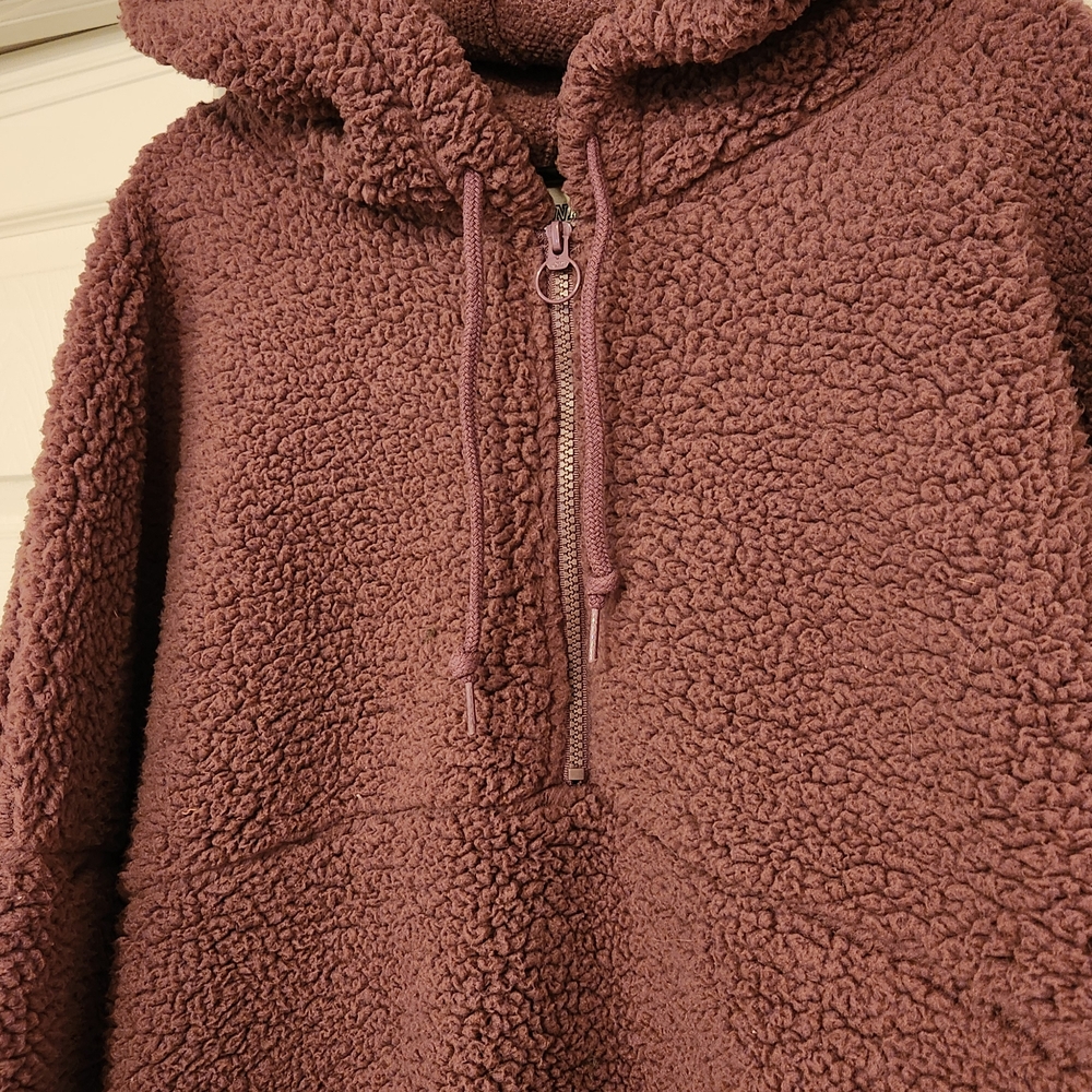 PINK Victoria's Secret Mauve Sherpa Pullover - Picture 2 of 5